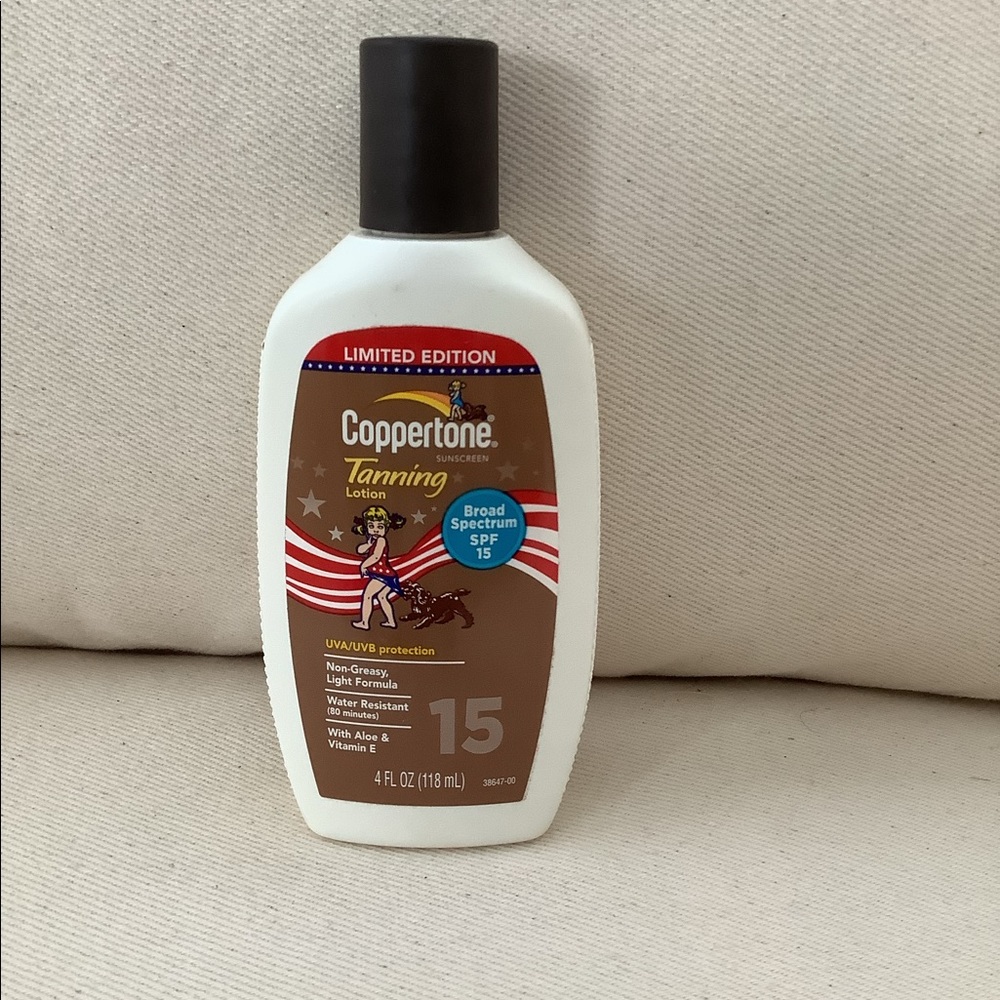 Coppertone sunscreen tanning lotion SPF 15 vintage